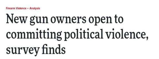 Alarm bells ringing! Recent gun buyers in the U.S. are more likely to 