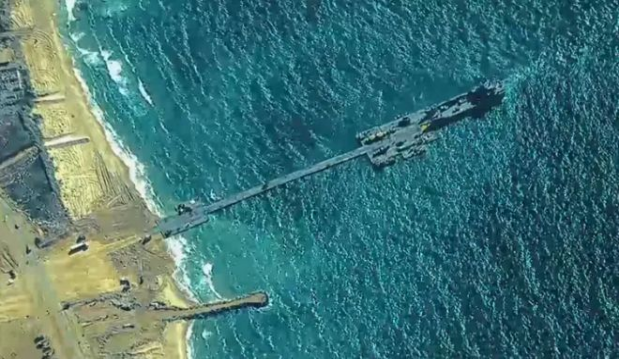 Gaza, built at great expense by the US military Temporary wharf project terminated