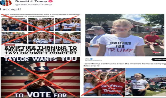 Trump releases AI photo claiming Taylor Swift supports him
